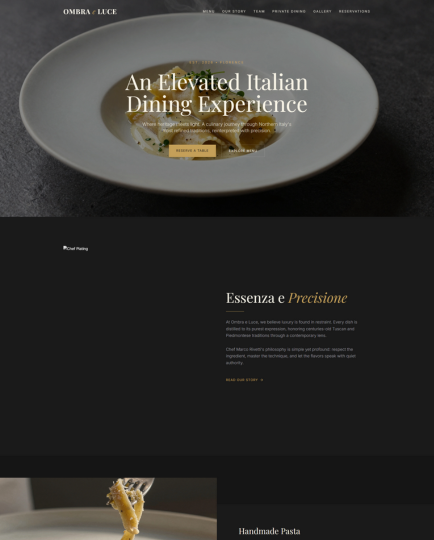 Fine Dining Restaurant Website
